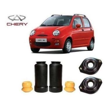 Imagem de Par Kit Coxim Batente Coifa Amortecedor Dianteiro Chery Qq 2011 2012 2