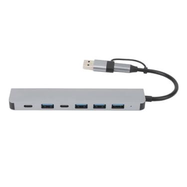 Imagem de Hub USB Tipo C, 500M/S Liga de Alumínio Premium Alta Velocidade Hub USB Tipo C Com Porta USB3.0 4 USB2.0 2 Tipo C, Divisor USB para Laptop, Tablet, Telefone, Computadores