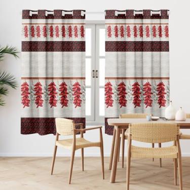 Imagem de Cortina De Cozinha 2,00 X 1,50 Modelos Modernos E Práticos (CACHOS DE PIMENTAS)