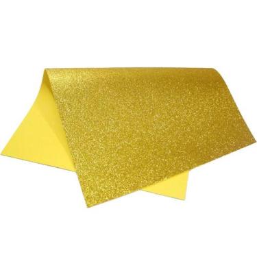 Imagem de Folha De E.V.A Com Gliter Emborrachado Cores Para Artesanato - Yins