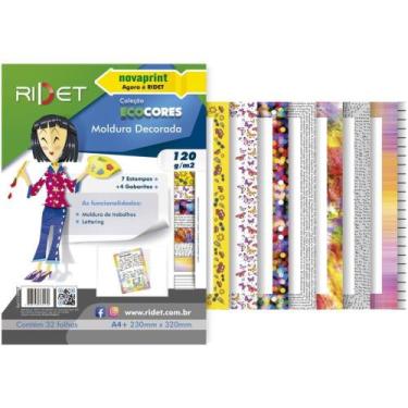 Imagem de Bloco para Educação Artística Moldura A4 Decorado 120G 32 Folhas 23X32