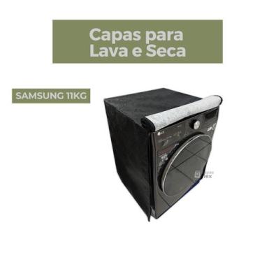 Imagem de Capa lava e seca samsung 11kg impermeável flex - Capas Flex, PRETO