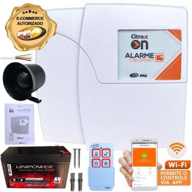 Imagem de Central De Alarme C36 Smart Citrox Ppa On Wifi Internet App + Bateria 