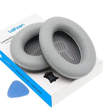 Imagem de Lambskin QC45 SE QC35ii QC35 QC25 QC15 Almofadas de substituição para Bose QC 45 35 II QC2 AE2 AE2i AE2w SoundLink SoundTrue 35ii 25 15 2 AE QuietComfort couro de carneiro cinza (prata)