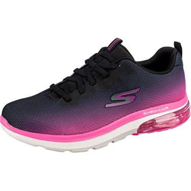 Imagem de Skechers Go Walk Air 2.0 Quick Breeze feminino, Preto/rosa choque, 39