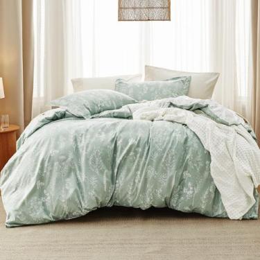Imagem de Conjunto de Edredom Bedsure Queen - Verde Sálvia com Padrão Floral