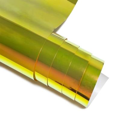 Imagem de Efuncro Vinil holográfico de transferência de calor - 30 cm x 1,8 m HTV holográfica para camisas, travesseiro, ferro holográfico em vinil para máquina de prensa térmica, brilho málico, fácil de cortar