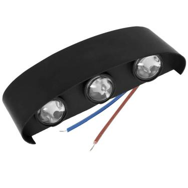 Imagem de Arandela Luminaria Parede Meia Lua 6W 6 Fachos Led Iluminaçao Casa Garagem Varanda Rua Quintal