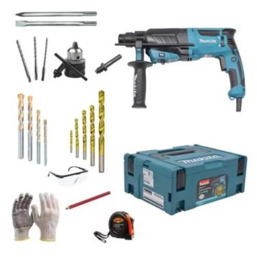 Imagem de Martelete Furadeira Impacto Makita Hr2630j 830w Kit 20 Pçs Completo, 1