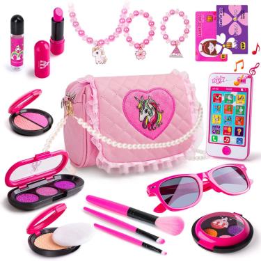 Imagem de Kit de maquiagem fingido Meland Toys para meninas com minha primeira bolsa