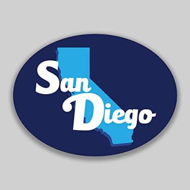 Imagem de JMM Industries Adesivo decalque de vinil San Diego California City para-choque janela de carro Yeti Planner Organizer pacote com 2 4,5 polegadas x 8,5 centímetros qualidade premium proteção UV