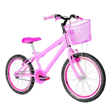 Imagem de Bicicleta Infantil Feminina Aro 20 Aero + Kit Premium Cor Rosa E Pink