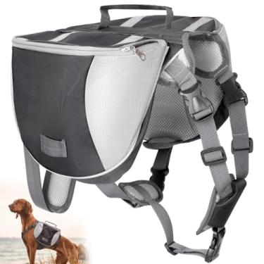 Imagem de Arnês de Mochila para Cães , Mochilas para Filhotes de Estimação, Bolsa de Transporte Ajustável para Animais de Estimação Viagens, Caminhadas Diárias, Mochilinha Pet Multifuncional, L