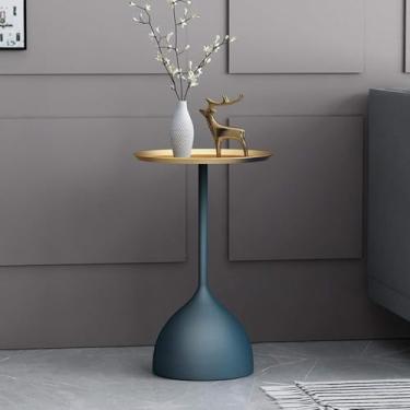 Imagem de Mesa De Cabeceira Criativa Nórdica, Mesa De Centro Pequena, Mesa Lateral Do Sofá Da Sala De Estar, Mesa Redonda Pequena De Ferro Forjado Moderna Simples, Yellow