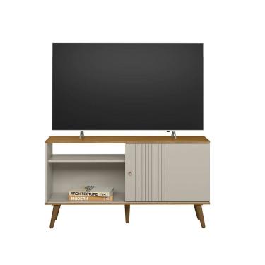 Imagem de Rack Para Tv Até 50 0,64 x 1,20 Safira Nature-Off White EdeCasaMoveis