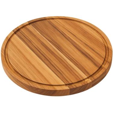 Imagem de Tábua Rústica Madeira Teca 32cm Boleira de Mesa Petisqueira