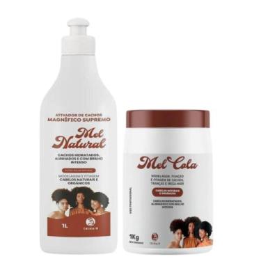 Imagem de Mel Cola Cachos Naturais 1kg + Ativador Mel Natural 1kg - Trihair