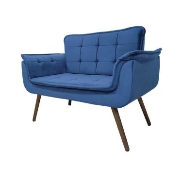 Imagem de Poltrona Namoradeira Namopala Para Sala Cadeira Elegante Com Apoio De Braço Em Veludo Sentô Gelo