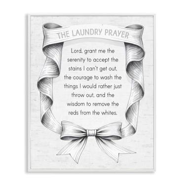 Imagem de Stupell Industries Fita vintage para lavanderia oração branca emoldurada giclée design de arte por Lettered and Fored, 14 x 11