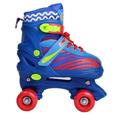 Imagem de Patins Quad Kit, Uni Toys, Azul - com Kit de Proteção