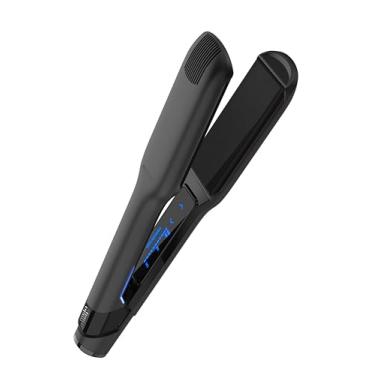 Imagem de GLAMPALM Alisador de cabelo de cerâmica de 3,8 cm de largura, infundido com Vita C, ferramenta profissional número 1 da Coreia para cabelos longos, tensão dupla, LED digital (210°-450°), aquecimento