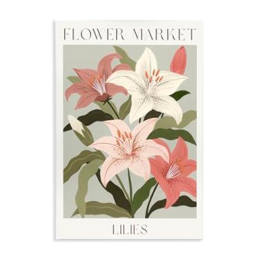 Imagem de Stupell Industries Design de arte de parede de lírios do mercado de flores por Courtney Haley, 15 x 10