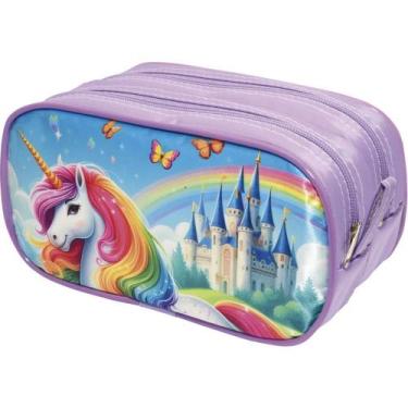 Imagem de Estojo Duplo Unicórnio Castelo Encanta Sortido - Reflex