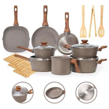 Imagem de Jogo de Panelas Completo 14 Peças Premium Indução Revestimento Cerâmic