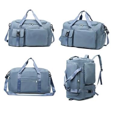 Imagem de Bolsa Mala de Viagem Multifuncional de Grande Capacidade Resistente e Impermeável(5077Azul Claro)