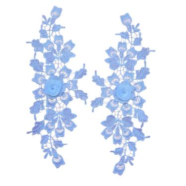 Imagem de Aplique Guipir AGD1 3D Véu CCB Tamanho 30x11cm  Branco 1 Par