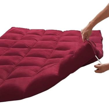 Imagem de Protetor Colchao Solteiro Pillow Top Veludo Toque Suave Impermeavel (Pink)