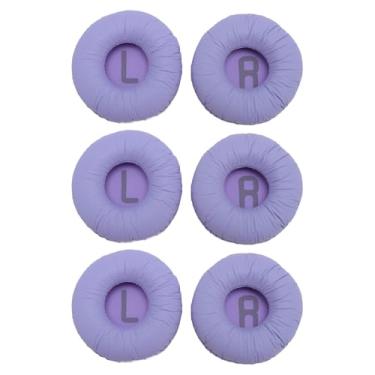Imagem de Goshyda Substituição de Almofadas de Ouvido de 6 Pces para Fones de Ouvido Tune 600btnc 660nc 510bt T450bt T500bt, Almofadas de Ouvido de Couro de Proteína Macia (Roxo)