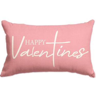 Imagem de Capa de travesseiro JXZYGMD Dia dos Namorados 30x50cm, linho, rosa, co