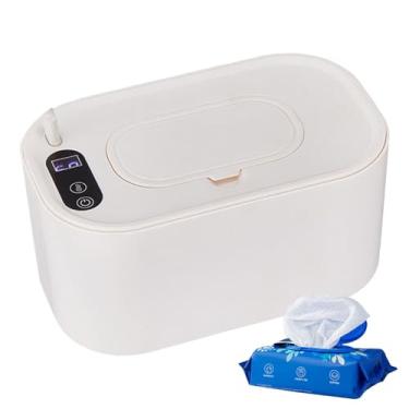 Imagem de Aquecedor de lenços umedecidos para bebês – Dispensador de lenços USB portátil de grande capacidade | Aquecedor digital de temperatura constante para quarto