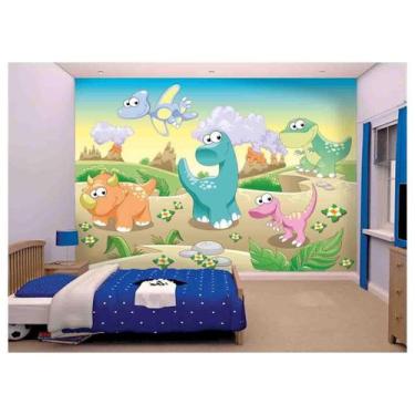 Imagem de Papel De Parede Infantil Dinossauros Kids 3D Azs59 - Você Decora