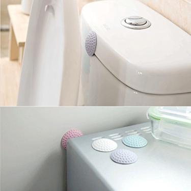 Imagem de Protetor de parede de bola de golfe, tapete anticolisão de borracha para segurança doméstica, protetor de canto adesivo para mesas de portas branco