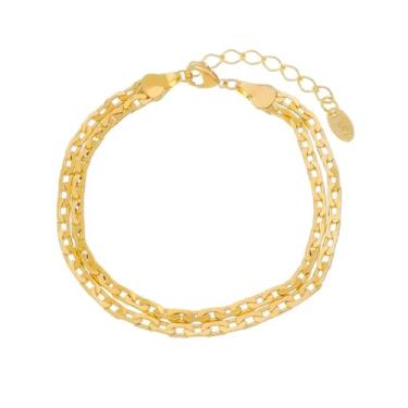 Imagem de PULSEIRA FOLHEADA A OURO 18K DUAS VOLTAS ELOS VIC