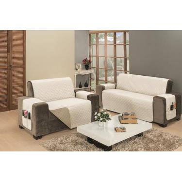 Imagem de Capa para sofa king de 2 e 3 lugares impermeavel duas face resistente 