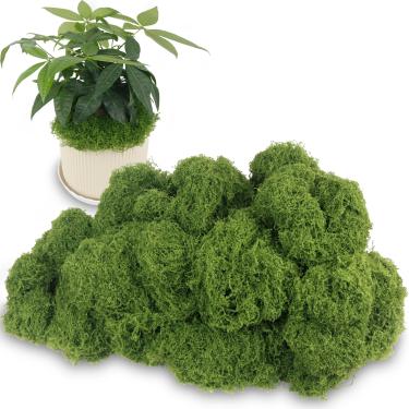 Imagem de FAICOIA Musgo falso para artesanato 350 g musgo falso para plantas musgo verde artificial para decoração de grama sintética para plantadores, artesanato, mesa faça você mesmo, centro de mesa, jardim