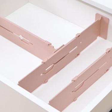 Imagem de LiebeWH 2 Peças Divisórias de Gaveta Expansíveis, Organizadores de Armazenamento Ajustáveis ​​de Plástico para Armário e Quarto, Ideais para Meias e Roupas íntimas, Tamanho Ideal 12,8 X 3,5 X 2,0