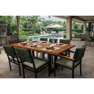 Imagem de Conjunto externo náutica 8 cadeiras Elegance Solare-ripado