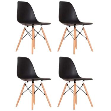 Imagem de Conjunto 4 Cadeiras Eames Eiffel Dkr Movescan Preta