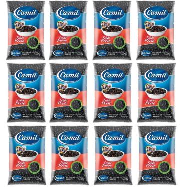 Imagem de Kit 12 Feijao Preto Tp-1 Camil 1-Kilo Pc.