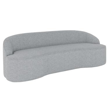 Imagem de Sofá 4 Lugares para Sala de Estar Living 260cm Theo D06 Linho Cinza Claro - Mpozenato