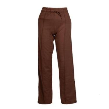 Imagem de Calça Moletom Feminina Desayner Básica Marrom-Feminino