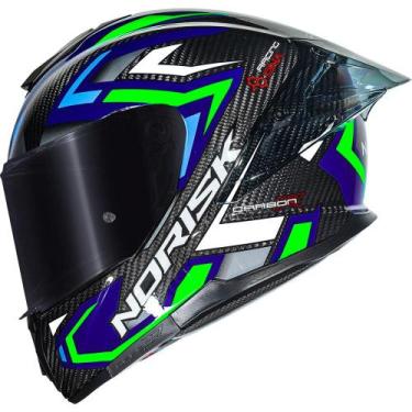 Imagem de Capacete Norisk Carbon R Spot, Azul, 56