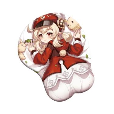 Imagem de Mouse pad com suporte para descanso de pulso Anime Genshin Impact Klee