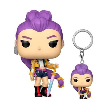 Imagem de Kit Boneco Funko Pop! Guerreiras do K-Pop - Rumi + Chaveiro - Candide