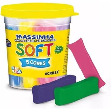 Imagem de Massinha de Modelar Acrilex Soft 325g Sem Cor para Criações Criativas