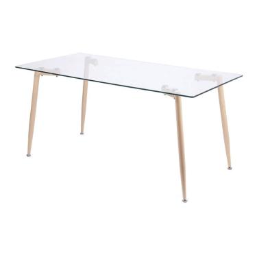 Imagem de Mesa Falcon Base Madeira Vidro